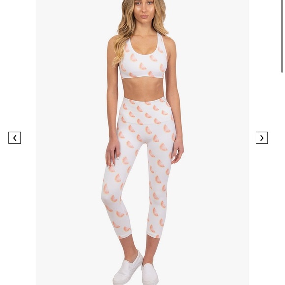 Morgan Stewart Other - Morgan Stewart Grapefruit legging/sports bra set
